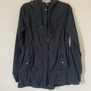 Black lululemon hooded rain jacket